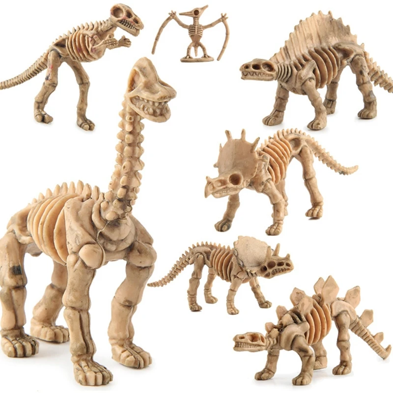 12 шт. скелет динозавра окаменелости ассорти кости Фигурки игрушки для детей