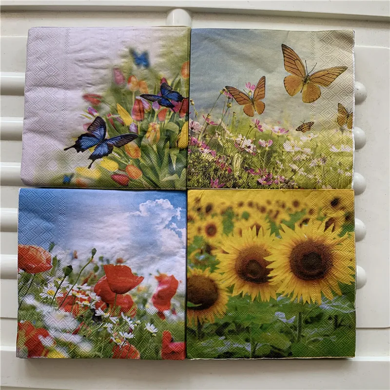 Декупажная бумажная салфетка элегантные тканевые салфетки винтажное полотенце