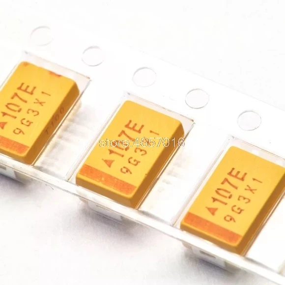 

Free shipping 100PCS/Lot 7343 107E 25V 100UF D type SMD tantalum capacitor
