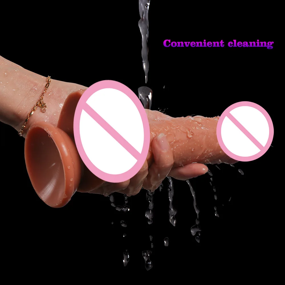 Реалистичный огромный фаллоимитатор с двойной головкой искусственный пенис