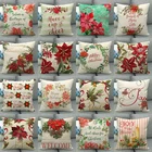 Рождественские декоративные Чехлы для подушек, наволочка с принтом в виде гирлянды, новый год, 2022 хлопок, лен, домашний декор, наволочки для диванных подушек для вечеринки