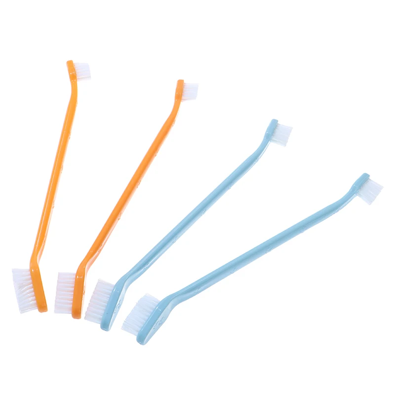 

1/2Pcs Pet Cat Dog Tooth Finger Double Ended Brush Dental Care For Pet Toothbrush 18CM Plastic Cat Toothbrushes Pet Accessories