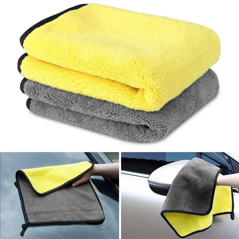 

30 X 30cm Car Wash Thickened Microfiber Towel Car Cleaning Drying Cloth Hemming Car Care Cloth Detailing Car Wash Towel