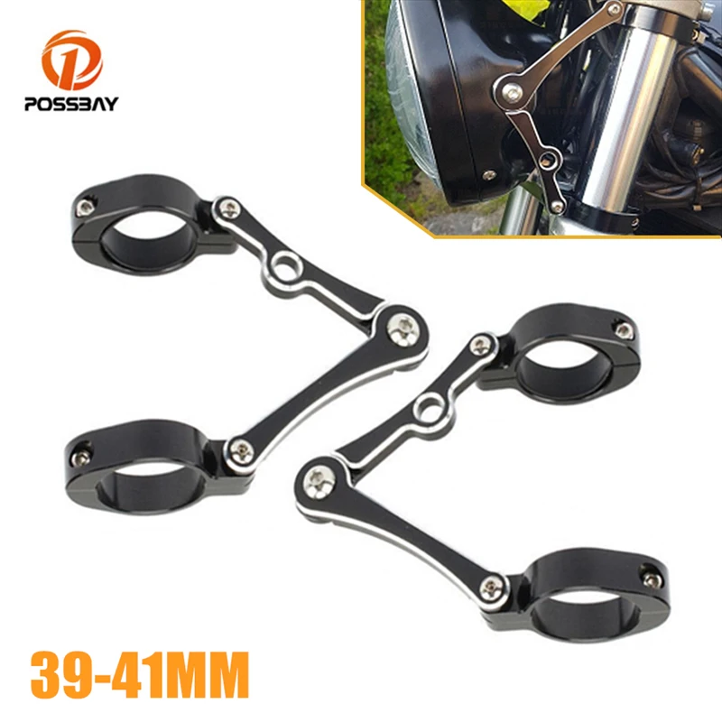 

Motorcycle Headlight Bracket 39mm 41mm Tube Clamp Front Head Lamp Mount Support Holder for Cafe Racer Chopper Bobber Bikes