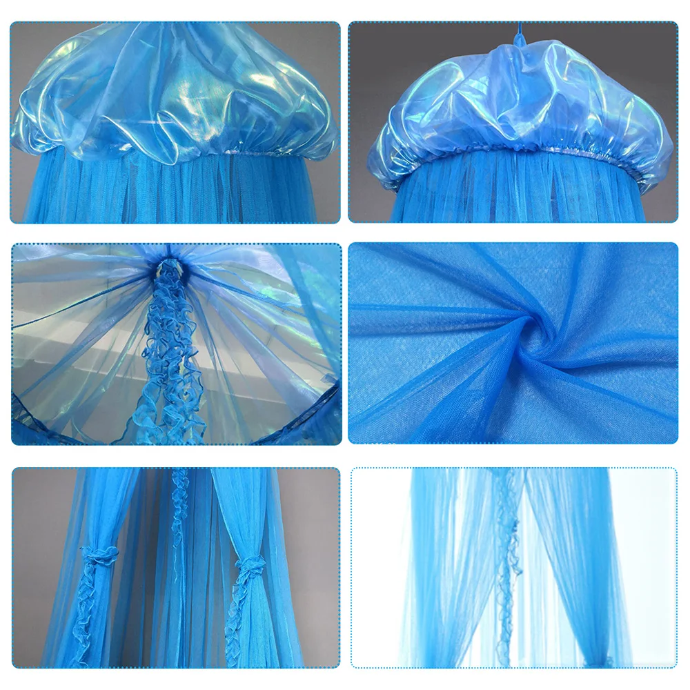 Детская кровать для маленькой принцессы форма медузы занавеска навес летняя