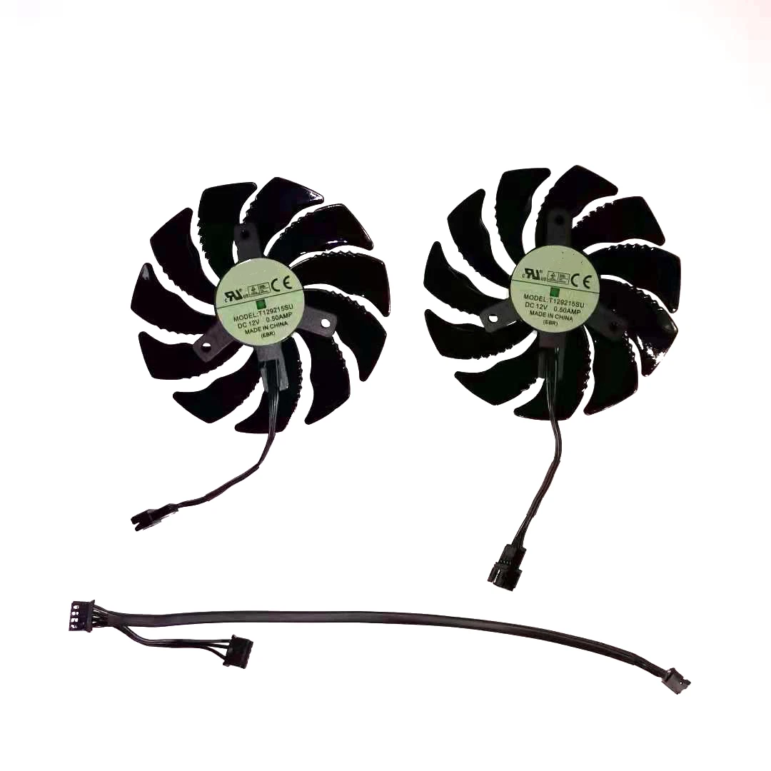 2pcs/lot T129215SU 88mm  RX570 RX580 cooling fan for Gigabyte GTX1050 1050Ti GTX1060 GTX1070 GTX960 RX470 480 graphics card fan enlarge