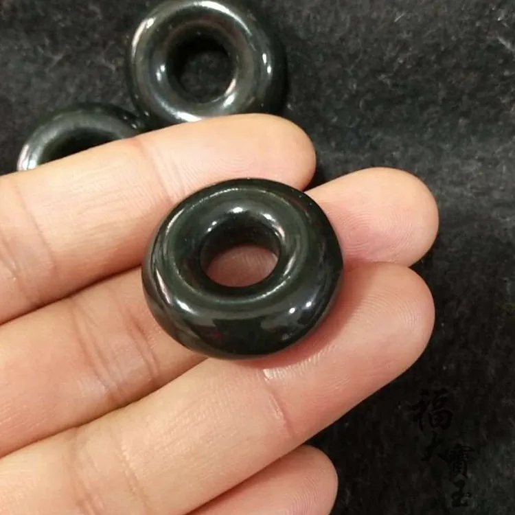 Природный Синьцзян и Тянь Yuqing нефрита Пончик подвески Ping An кольца Подвески |