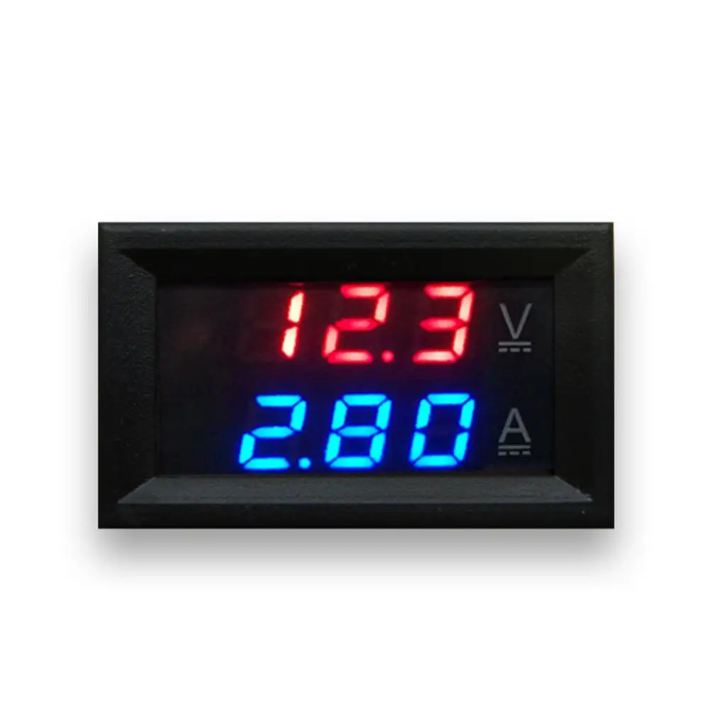 

SOL светодиодный красные, синие 10a Dc0-100v 10a светодиодный Dc двойное портативное Дисплей цифровой Напряжение измеритель тока