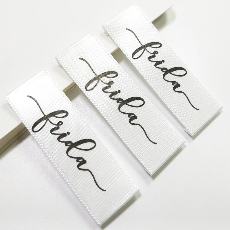 Одинарная атласная лента шириной 2 см тканевая печать бирки для шитья ткани
