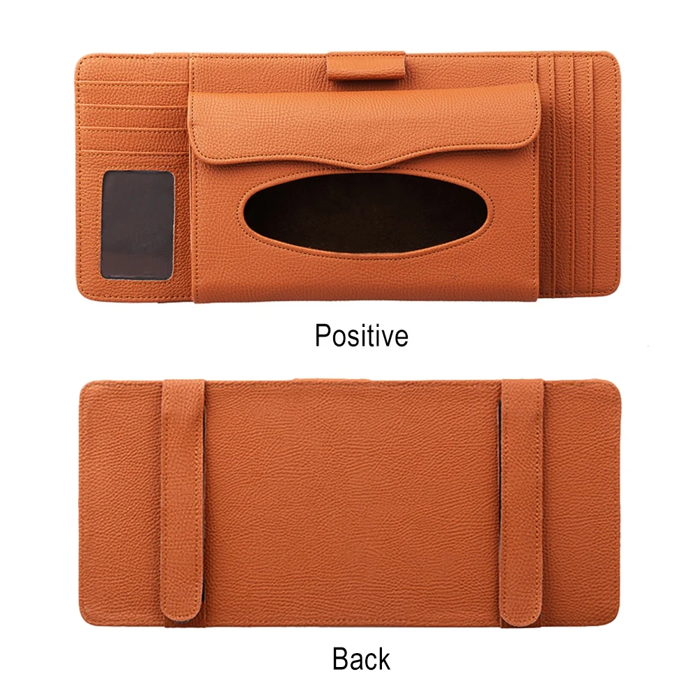 

Car Visor Organizer Hanging Tissue Holder Sun Shade CD Card Storage Pouch Bag Multi-Purpose Sunshade Paper Storage Supplies
