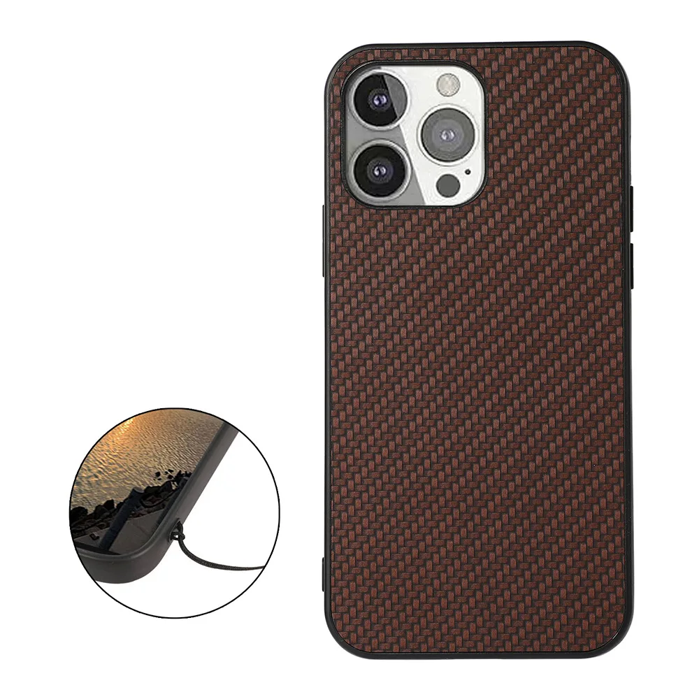 Чехол для Iphone 11 12 Pro Max Mini X XS 7 8 Plus корпус Nillkin из синтетического волокна углеродный