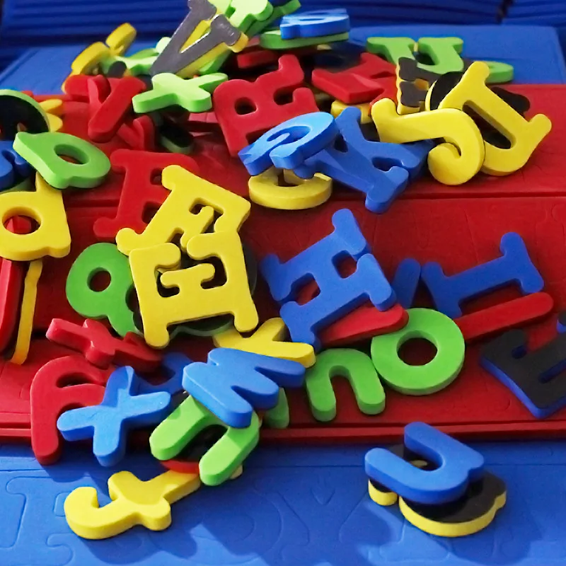 

Colored English Alphanumeric Learning Stickers Children's Educational Toys Magnetic EVA Fridge Magnet