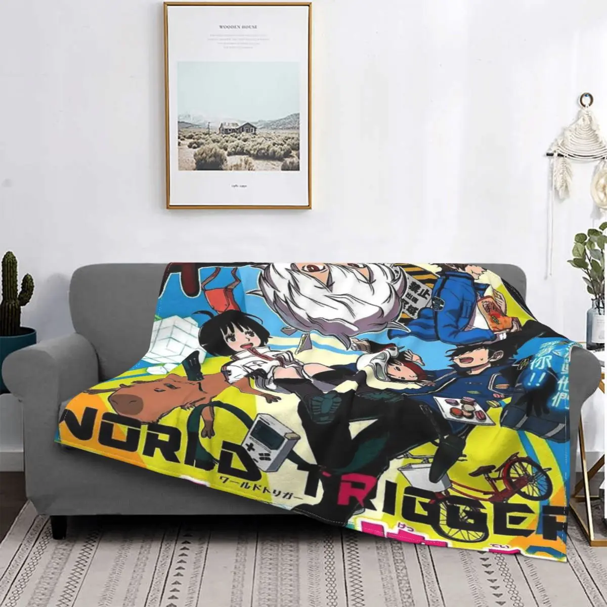 

The World-funda de invierno para cama, manta a cuadros, con capucha