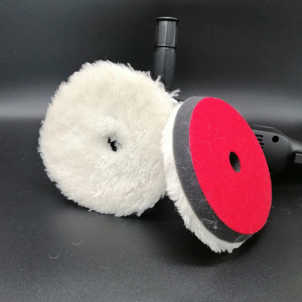 

5/6inch Wool Polishing Pad High Density Lambs Woollen Polish buffing Pad Wool Polishing Pad for Car Polisher