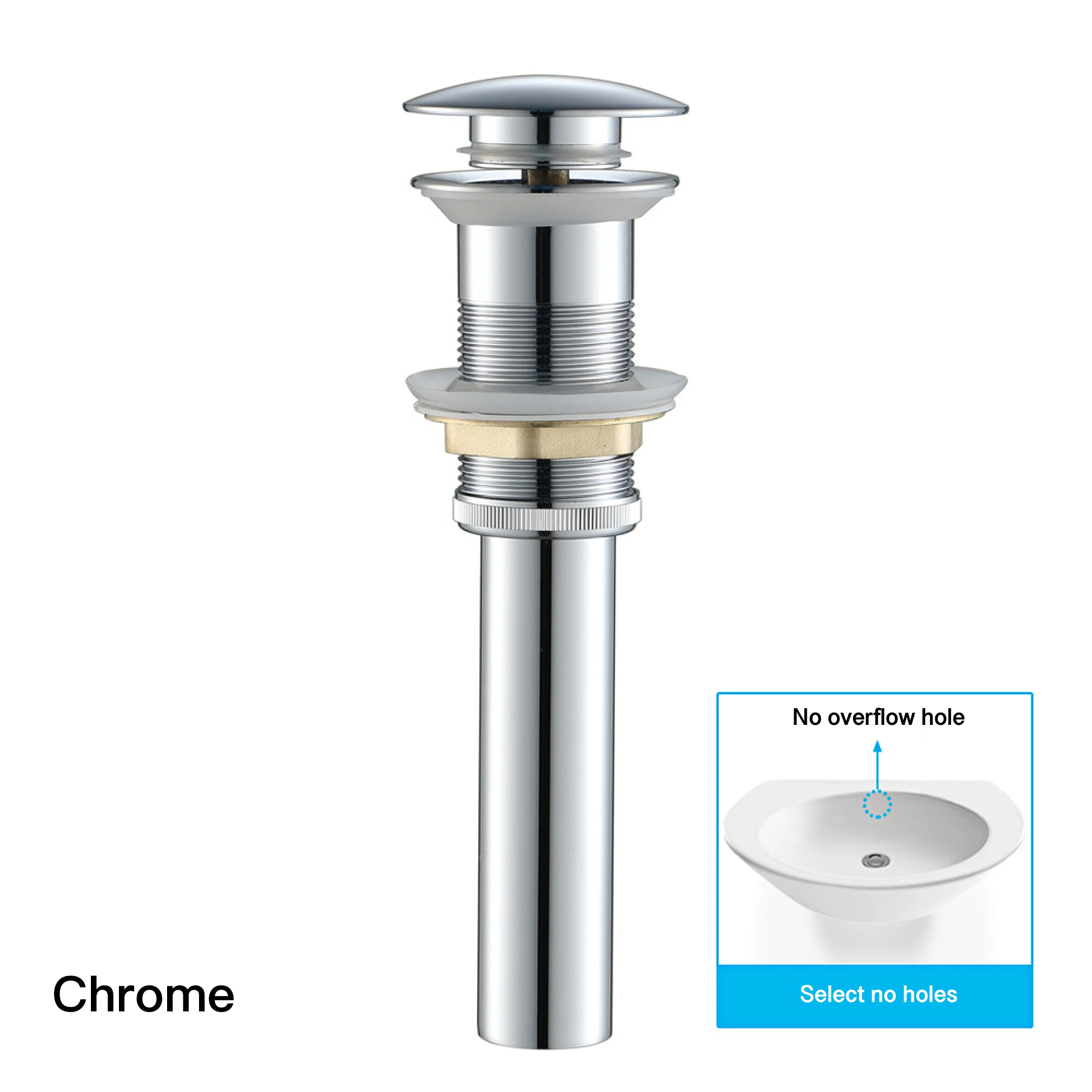 

Золотая латунная раковина со сливом Aitana