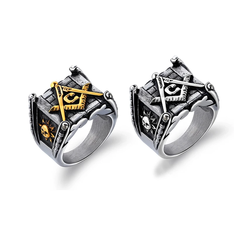 Кольцо для мужчин из нержавеющей стали ювелирные изделия женщин масонская