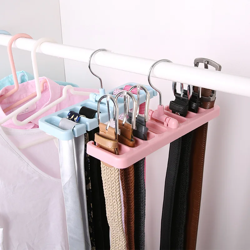 Multi-function Tie Belt Storage Rack Plastic Cabinet Scarf Coat Hangers for Clothes Space Saving Hanger Closet Organizer | Дом и сад
