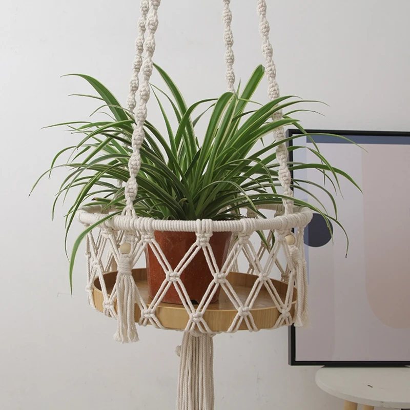 

Macrame Plant Hangers Woven Cotton Rope Mesh Hanging Flower Pot Holder Basket