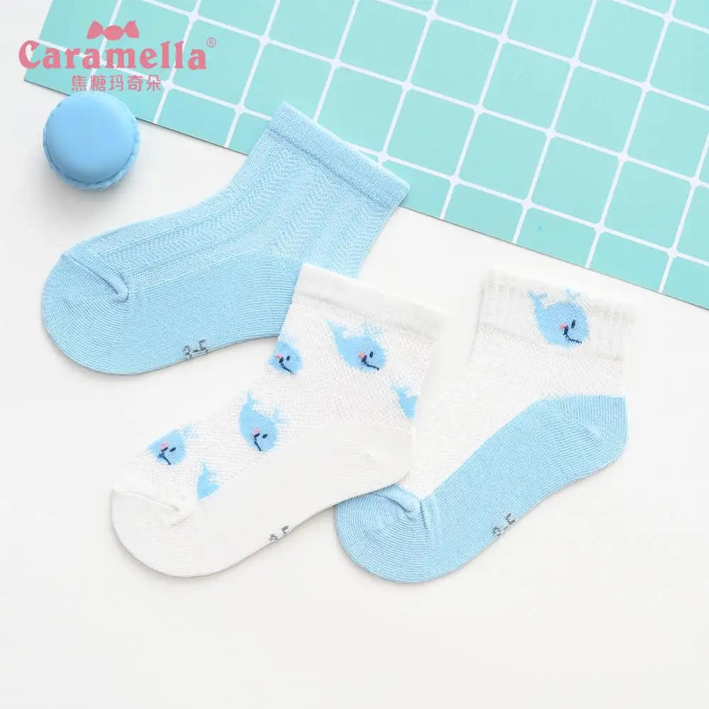 Caramella/Детские носки для девочек хлопковые дышащие сетчатые весны и лета милые с