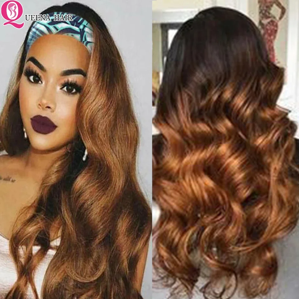 

Искусственные человеческие волосы с эффектом омбре, цветные человеческие волосы, парики для женщин, бразильский парик с волнистыми волосам...