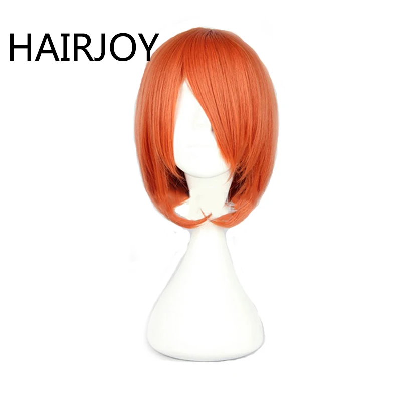 HAIRJOY косплей парик короткие прямые синтетические волосы оранжевый парики 4 цвета