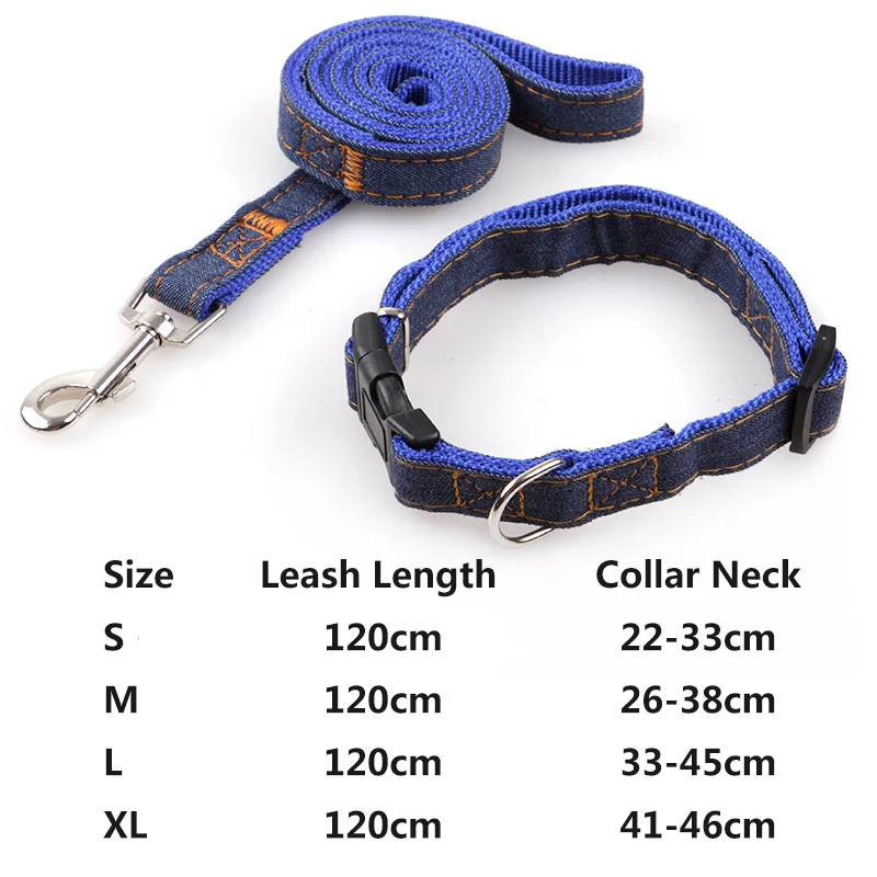 

Pet dog collar leash set pet supplies Thick and durable collars leashes sets For puppy big or small dogs