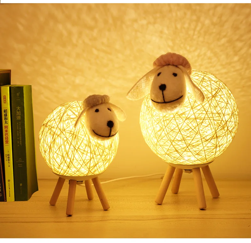 

Lamb Table Lamp Bedroom Bedside Table Sleeping Night Light Room Lights Decor Gift
