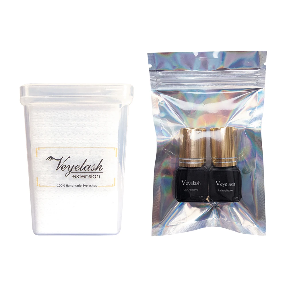Набор клея для ресниц veyelash прокладки очистки макияжа 3 разных клей с низким