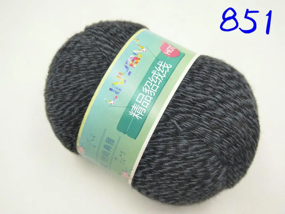 color 851 250 г/лот пряжа для вязания и вязания крючком ручная вязка и вязание крючком Айсберг норковая ворсистая нить, норковая Шерсть Ручная ткацкая линия ZL3288 - Цвет: color 851