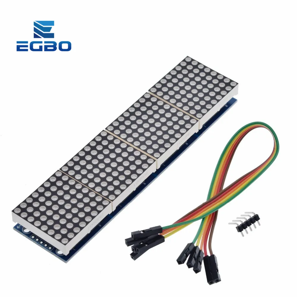1 шт. матричный модуль EGBO MAX7219 для микроконтроллера Arduino 4-в-1 дисплей с линией 5P |