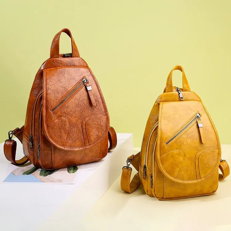 Ladies Travel Backpack Korean 2020 New wild High Quality Multifunctional Casual Soft PU Large Capacity Student School Bag hot |