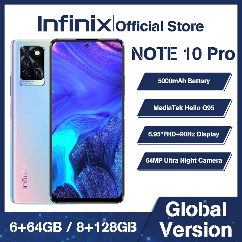 Смартфон Infinix Note 10 Pro NFC 33 Вт 8 ядерный Helio G95 6 95 дюйма 90 Гц|Смартфоны| |