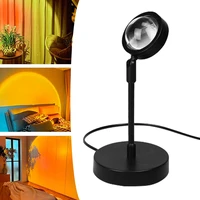 new remote control rgb sunset projection lamp rainbow atmosphere led light for home bedroom shop background wall decoration gift