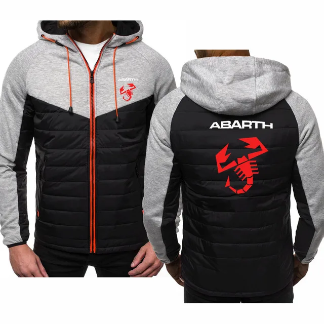 

Hoodies Men Abarth Car Logo Print Sweatshirt Spring Autumn Men Hoodie Jacket Fashion Casual zipper Hoody Male Tops Clothing