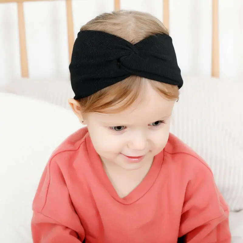 Новинка 2019 повязка на голову для маленьких девочек с бантом малышей Кружевная