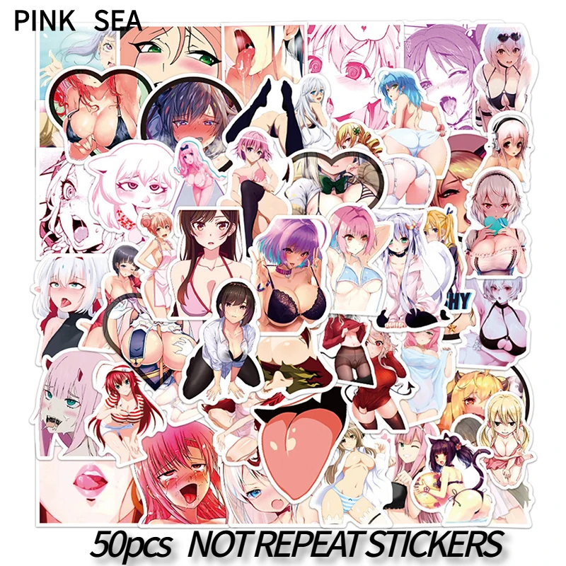 10/30/50Pcs/set Sexy Girl Cartoon Cool Pinup Anime Stickers For Suitcases Phone Case Laptop Decal Skateboard Scrapbook Kids