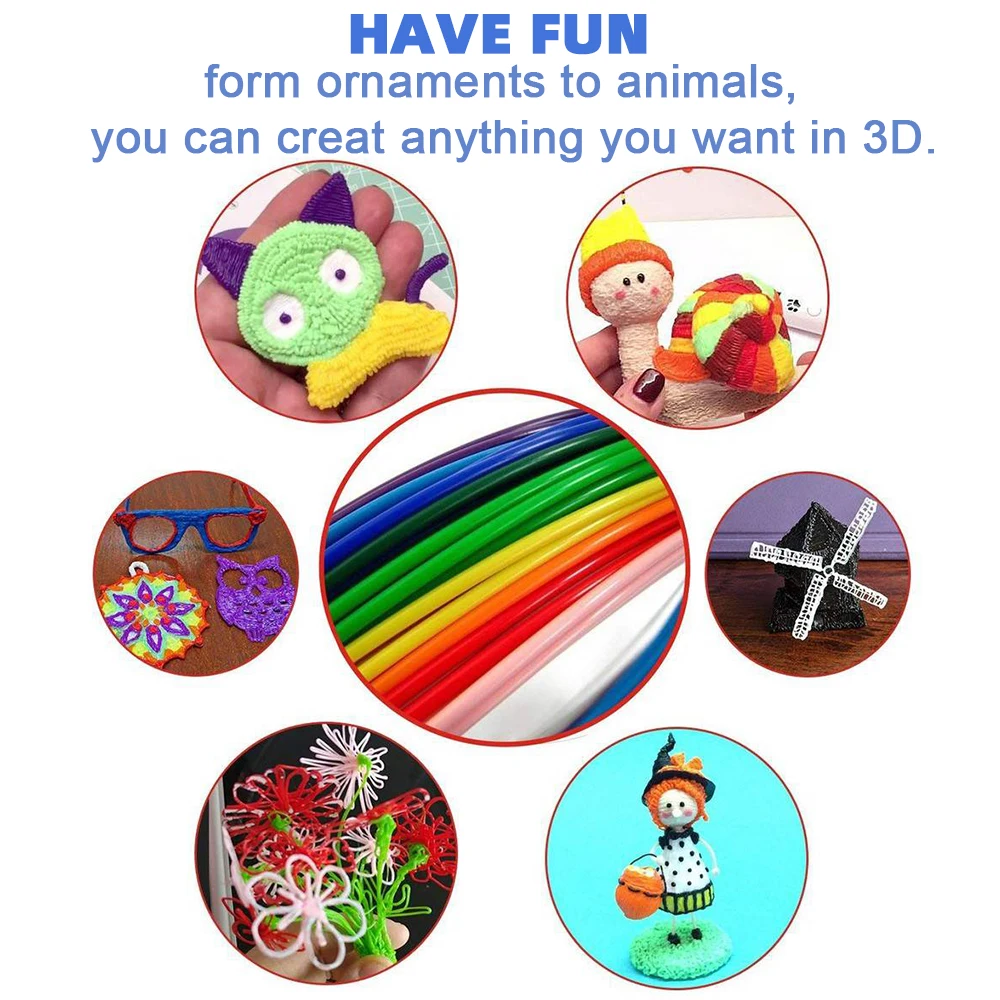 

HooMore 3D Printer Pen Children DIY Printing Pencil With 1.75mm PLA Filament Refill Creative Toy Birthday Gift For Kids Design