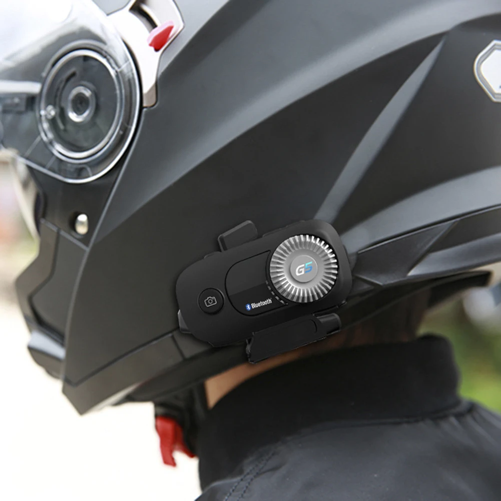 G5 Motorcycle Helmet Bluetooth Headset Waterproof Intercom Driving Recorder HD Camera For Motorcycle Accessories