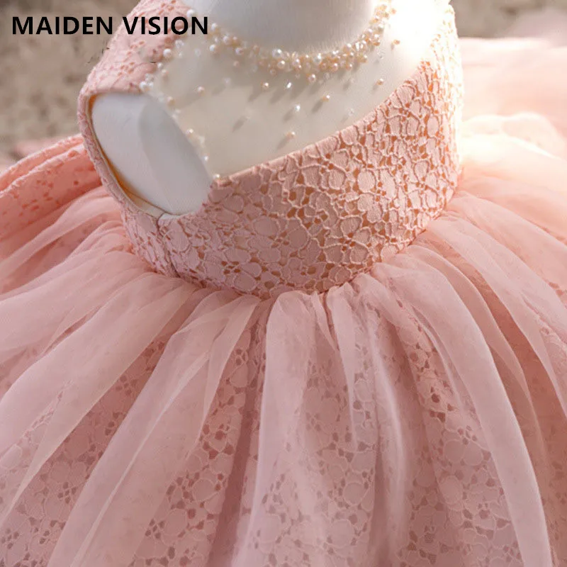 

Summer Baby Girl Dress Birthday Party Wedding Dress For Girl Lace Princess Beaded Dresses Kid Clothes children's clothing