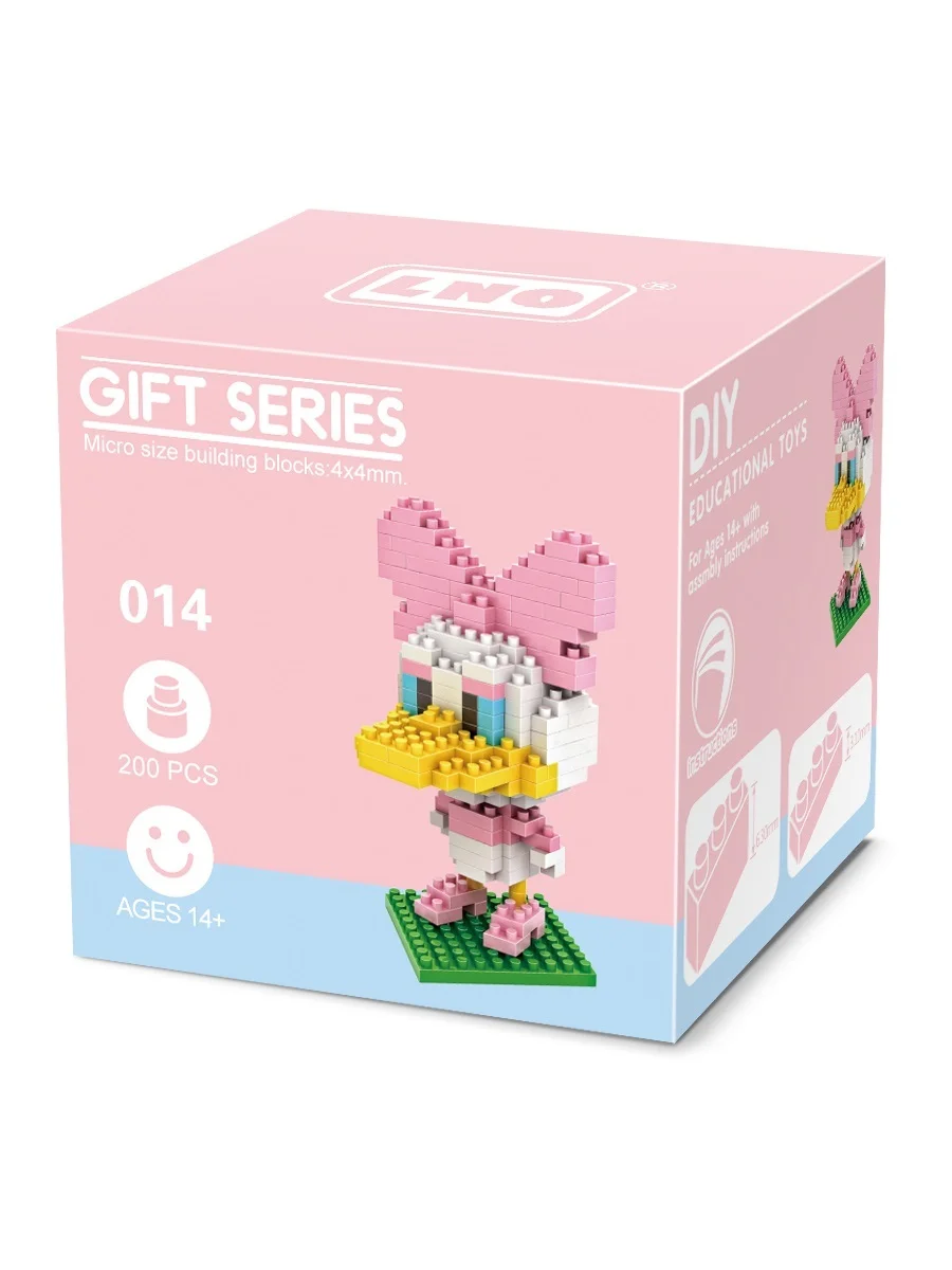 Designer LNO Daisy Duck 200 parts No. 014 gift series designer plastic mini blocks соединяющиеся block bricks |