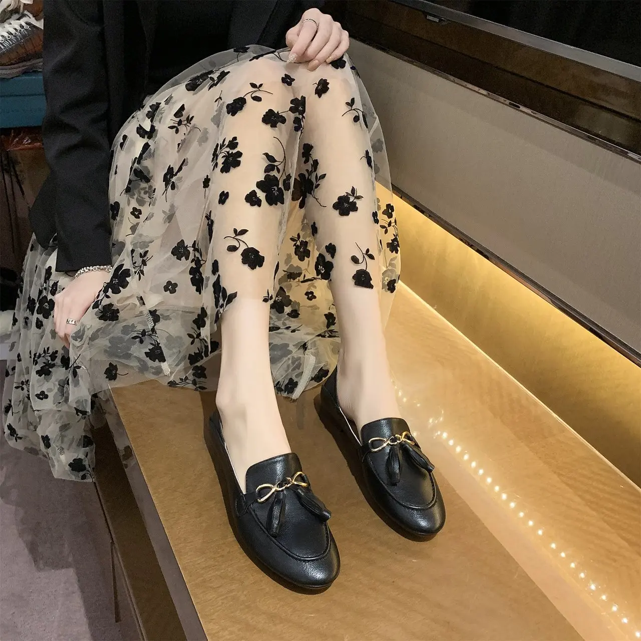 

Womens Loafers Shoes Shallow Mouth Modis Female Footwear Oxfords Casual Sneaker British Style Round Toe Slip-on Retro 2021 Dress