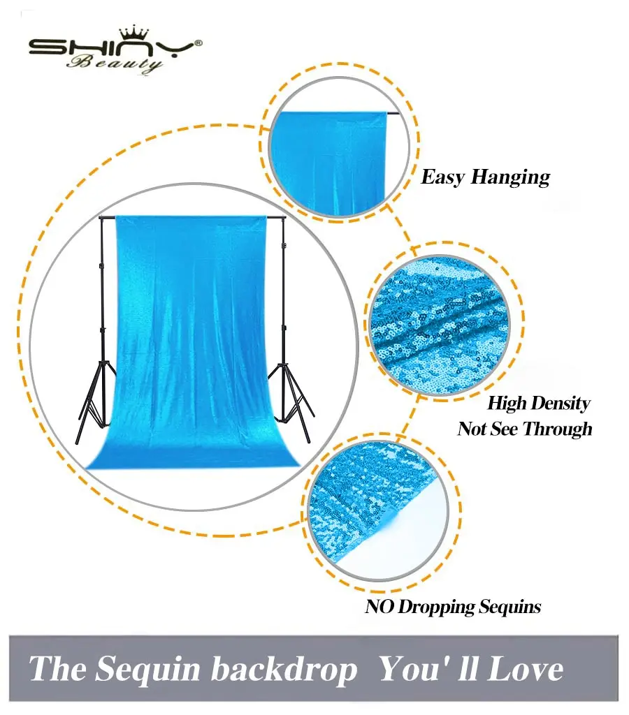 

Shinybeauty Sequin Background Turquoise Backdrop Curtain Party Decoration Wall Backdrops Curtains For Wedding-M190727
