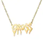 AsJerlya модное готическое ожерелье с инициалом чокер Панк Хип-поп Асимметричные слова ангельские буквы ожерелья для женщин мужчин рок подарок