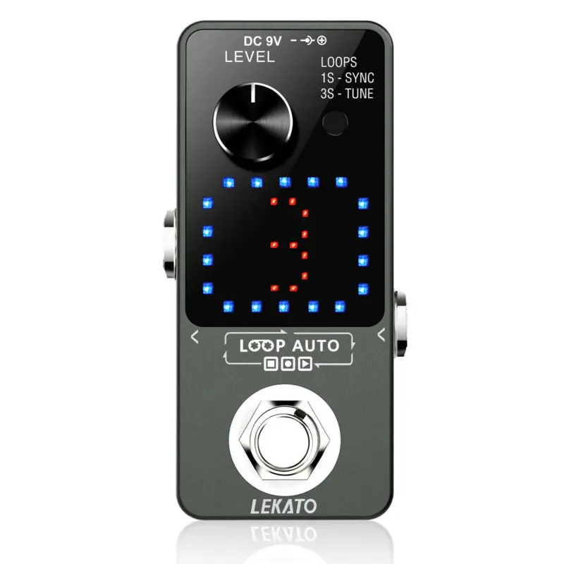 Lekato электрическая гитара Looper петля мини Педаль для создания эффектов тюнер