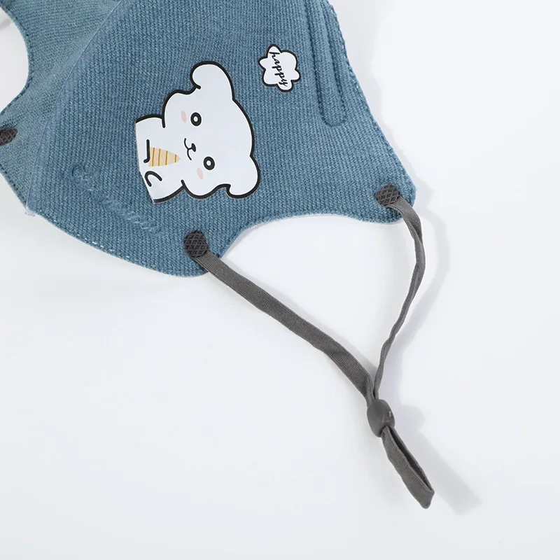 3D Solid Color Cartoon Print Fabric Face Mask Kids Eye Protection Masks Fashion Windproof Anti Smog Mouth Caps For Children | Красота и
