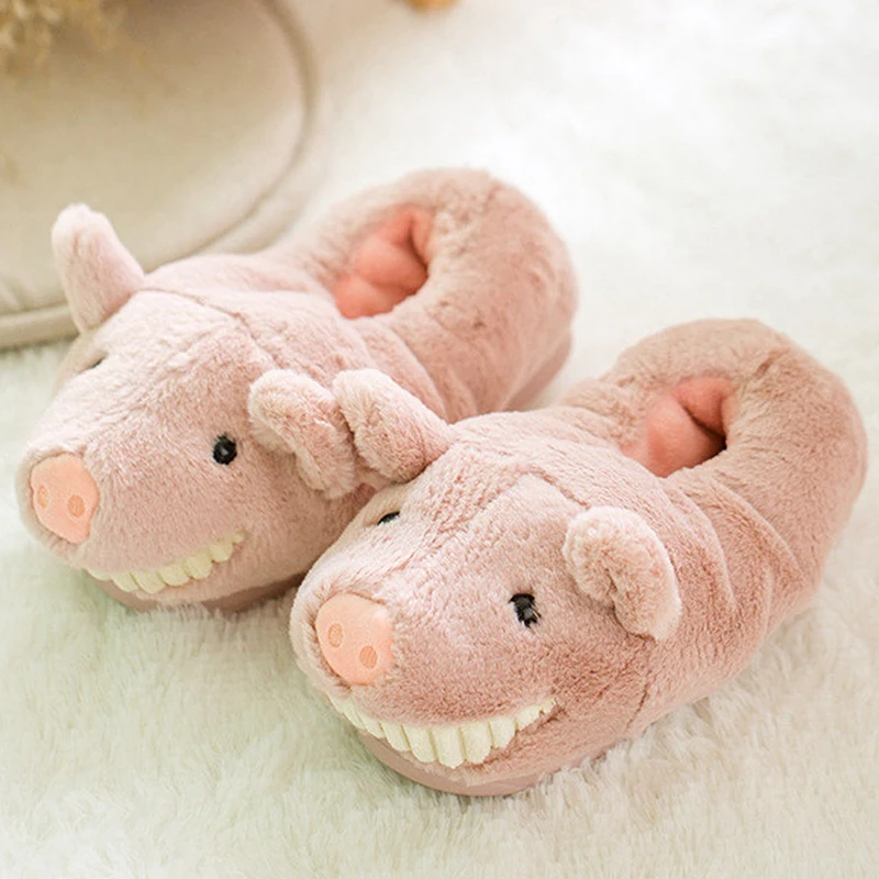 Women's Slippers for Home Winter Warm Plush Fur Slippers Lovely Cartoon Bedroom Slippers Women Indoor Bedroom Female Shoes