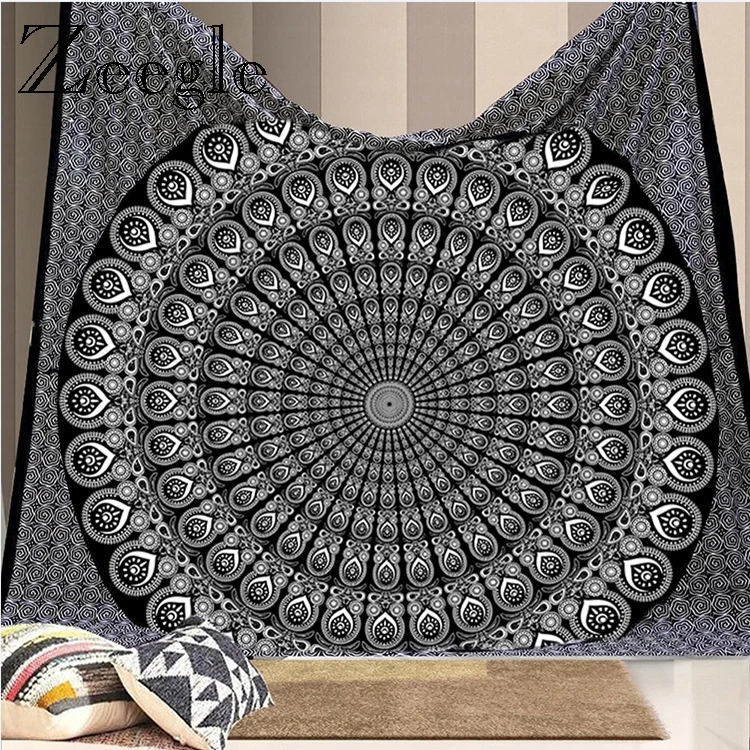 Zeegle Настенное подвесное хиппи украшение для дома индийская МАНДАЛА ГОБЕЛЕН