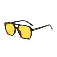 fashion double beam square frame travel sunglasses brand design anti ultraviolet uv400 casual sunglasses for adultwomenmen