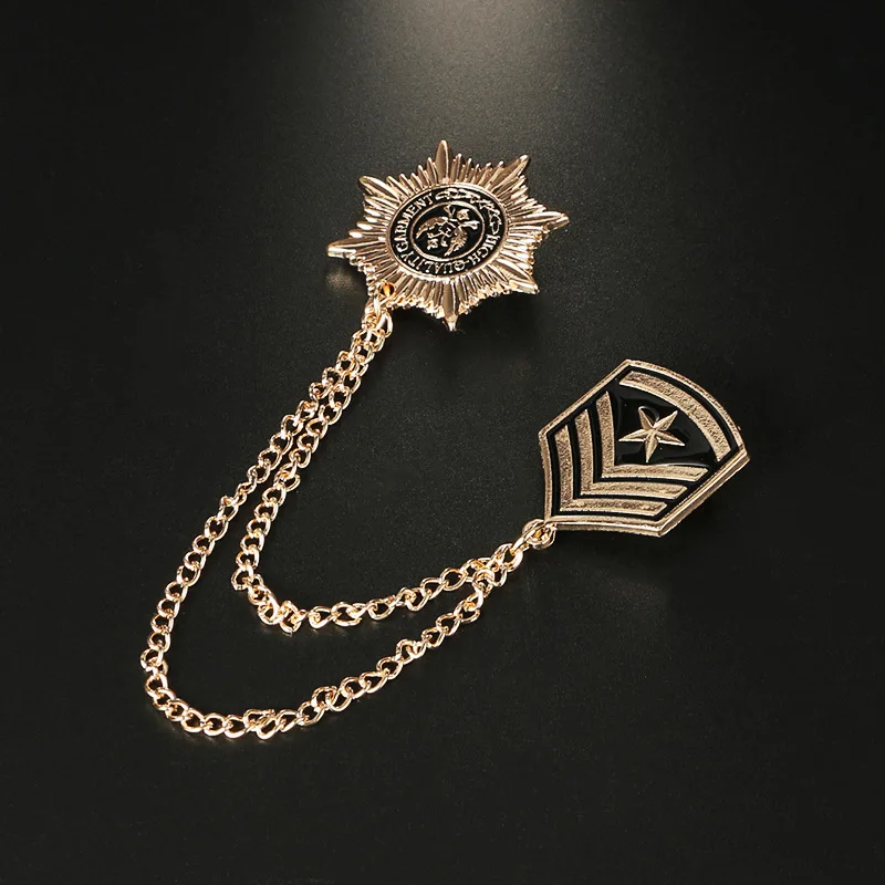 Винтажные металлические броши темно-синего цвета для женщин 2019 Мужская брошь в