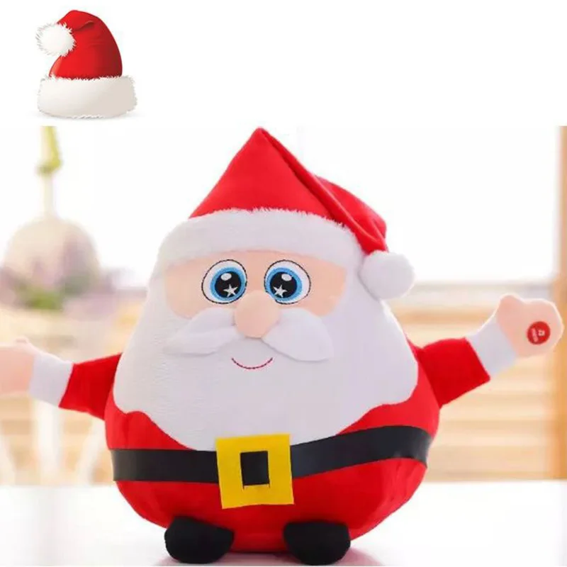 Светодиодный светильник 22 см пение Рождественской песни красочные светящиеся